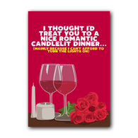 Romantic Candlelit Funny Card